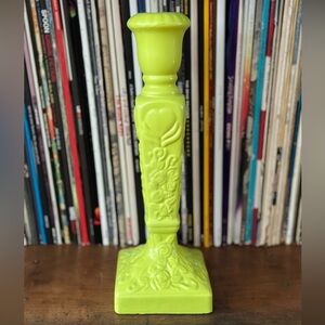 GREEN SALE 🍀 Chartreuse Ceramic Candle Holder